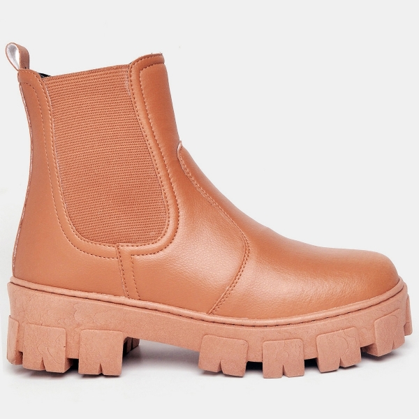 Bota Coturno Feminino Tratorada Caramelo "DROP" 1504DB