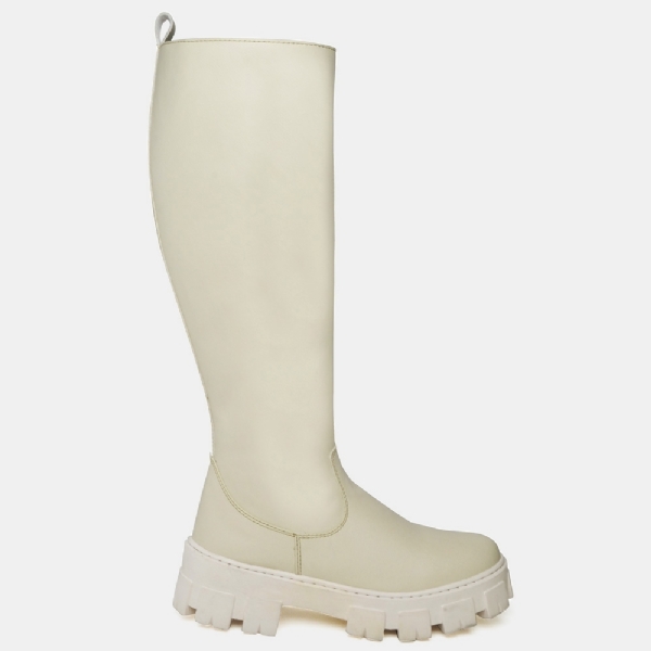 Bota Cano Alto Feminina Off White "GALOCHA" 1806DB