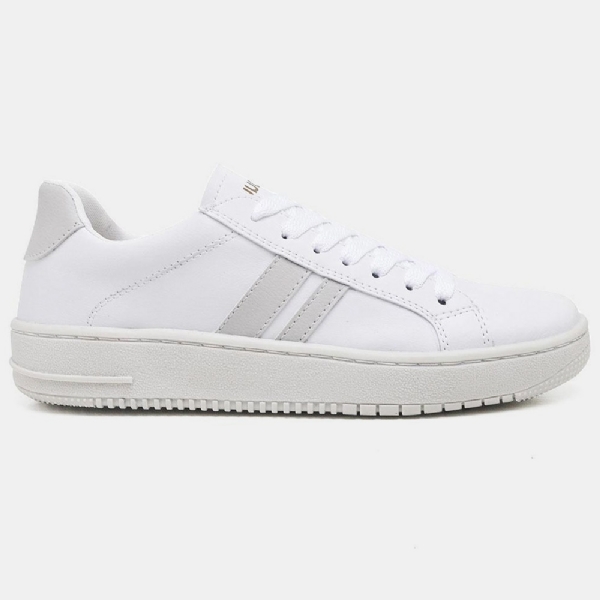Tênis Casual Feminino Branco com Listras "STREET" 022DB