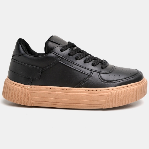 Tênis Sneacker Feminino Preto "SUN" 031DB