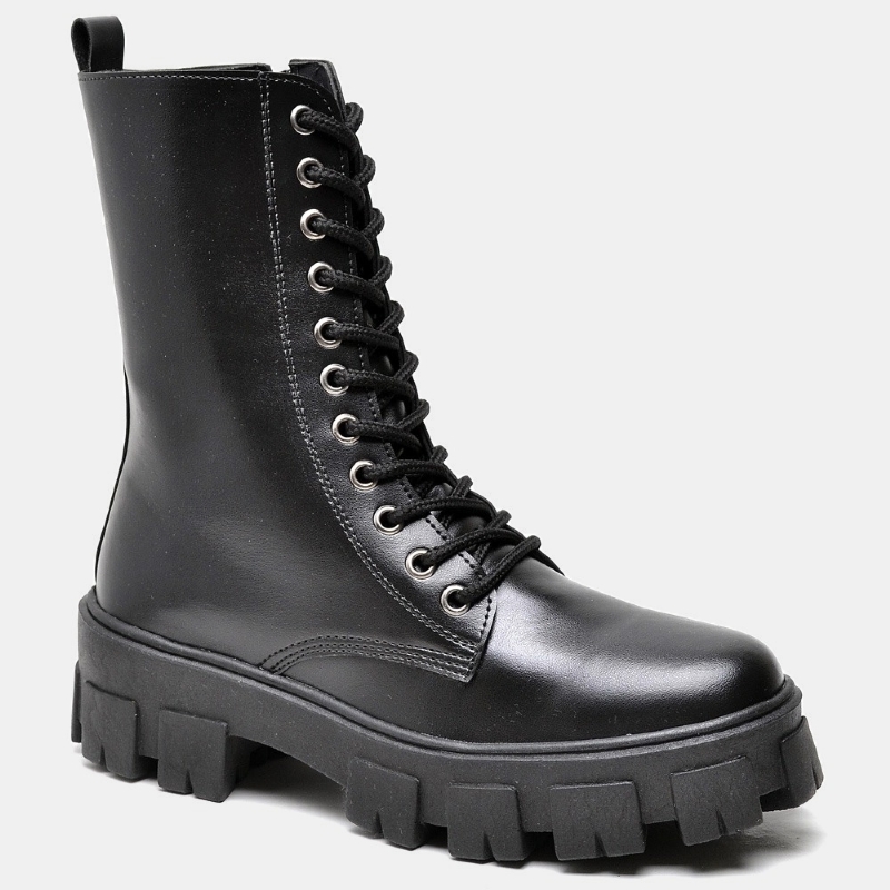 Bota Coturno Tratorada Feminino Cano alto "Glock" 1801DB