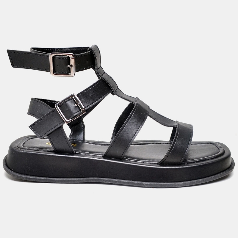 Sandália Plataforma Feminina Preto "DALI" 2055DB