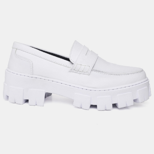 Sapato Mocassim Oxford Feminino Branco "STILL" 1404DB