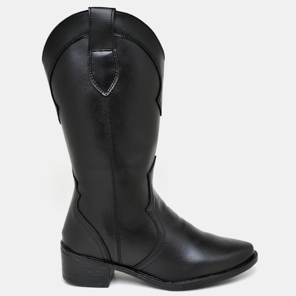 Bota Country Feminina Preto "WESTERN" 1703DB
