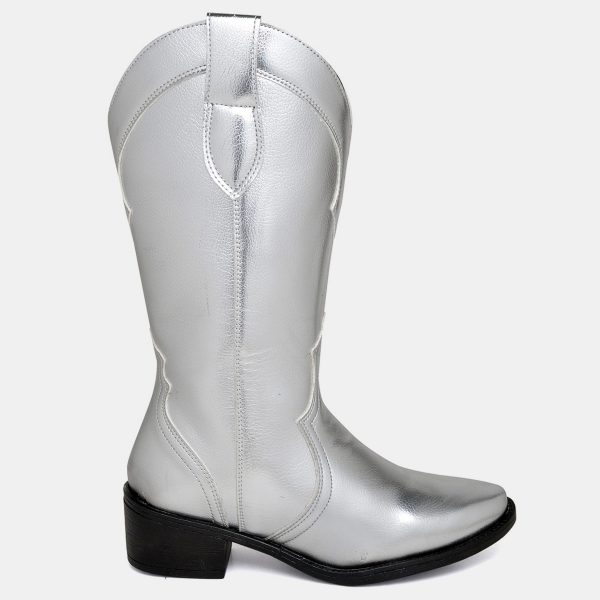 Bota Country Feminina Prata "WESTERN" 1703DB