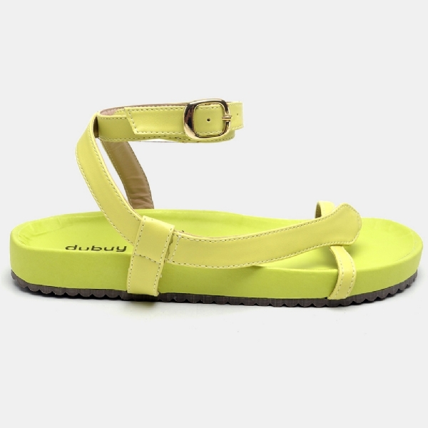 Sandália Papete Feminina Verde Lima "MICHA" 2042DB