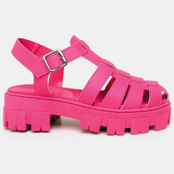 Sandália Tratorada Feminina Rosa "FISHERMAN" 1601DB