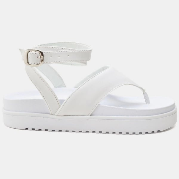 Sandália Chinela Feminina Branco "MALU" 2046DB