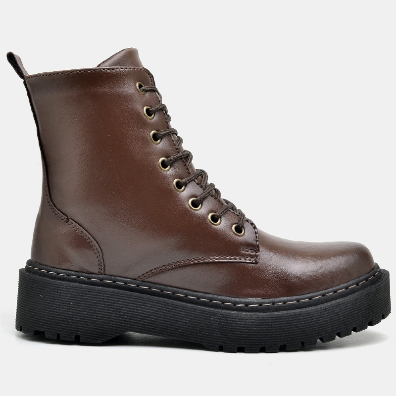 Coturno Tratorado Feminino Marrom "DOMO" 1105DB