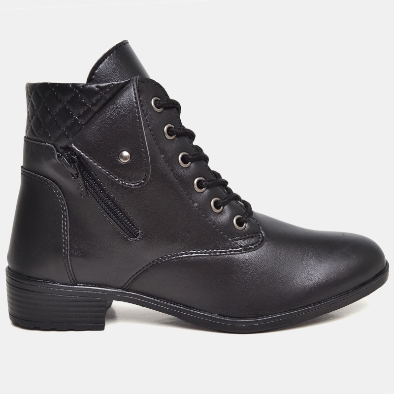 Bota Coturno Feminino Preto "WANA" 201DB