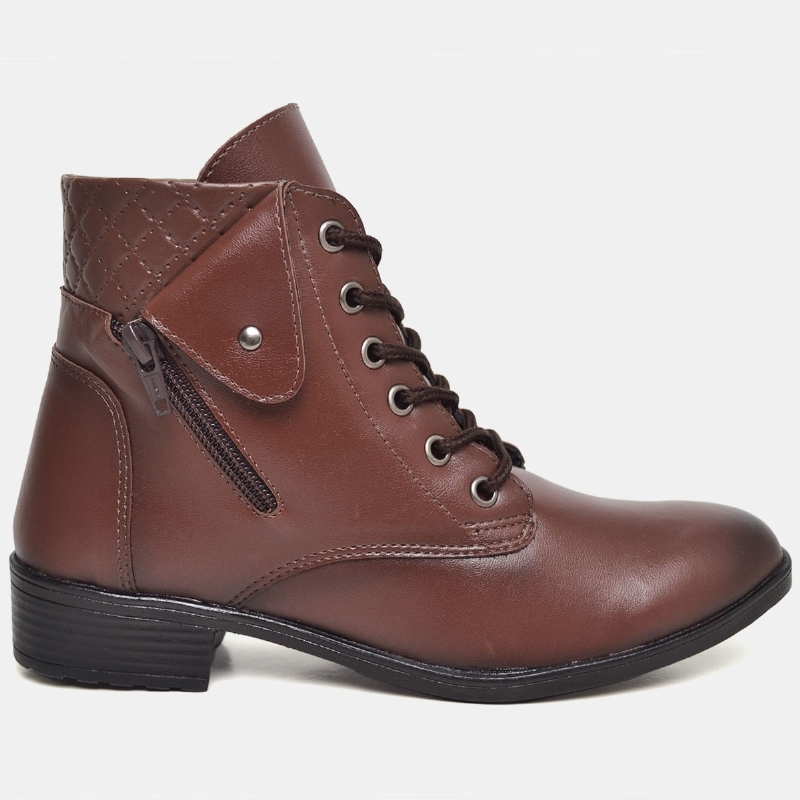 Bota Coturno Feminino Marrom "WANA" 201DB