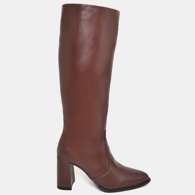 Bota Cano longo Salto Marrom "SERENA" 1716DB