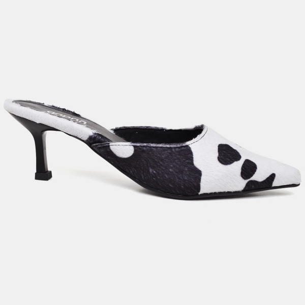 Sapato Scarpin Mule Bico Fino Animal "HAILY" 1314DB