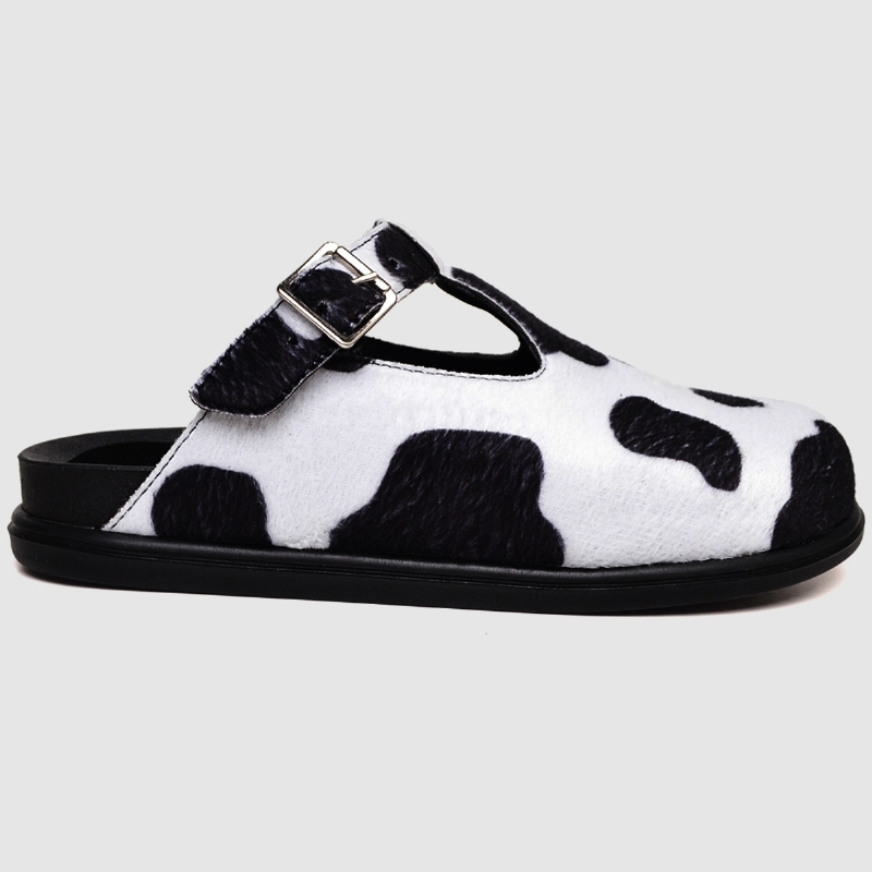 Mule Clog Babuche Animal Print Feminino "BOB" 1902DB