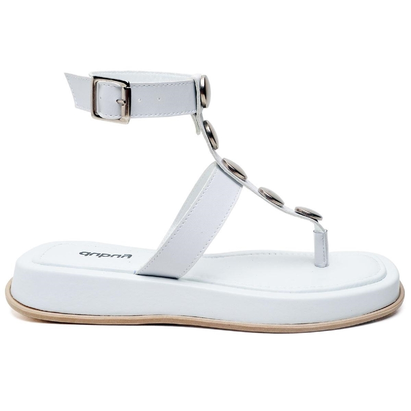 Sandália Plataforma Feminina Branco "MANU" 2057DB