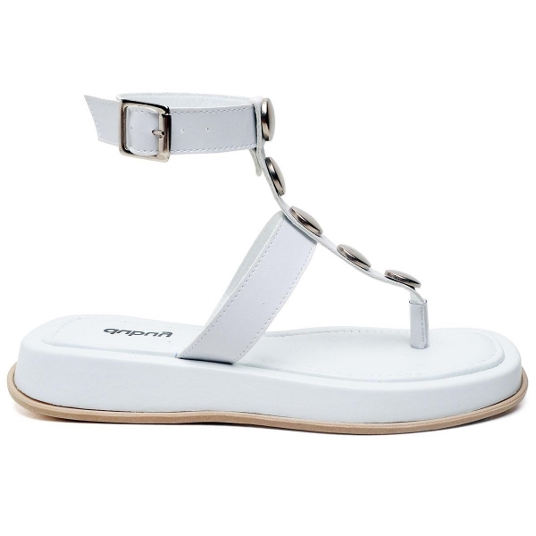 Sandália Plataforma Feminina Branco "MANU" 2057DB