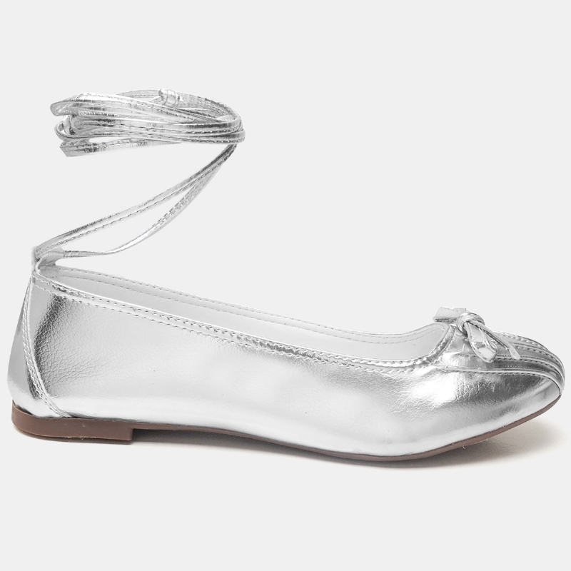 Sapatilha Bailarina Feminina Prata "DUDA" 3001DB