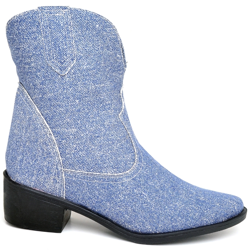 Bota Country Feminina Jeans "WESTERN" 1701DB