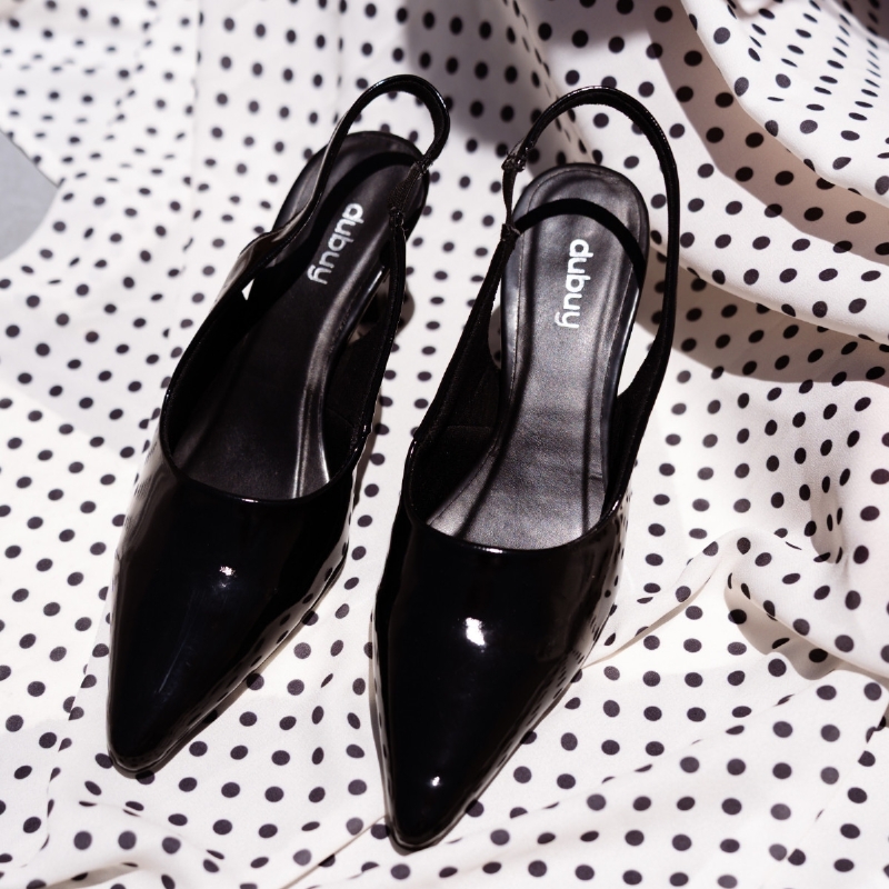 Sapato Scarpin Bico Fino Preto "MIRANDA" 1316DB