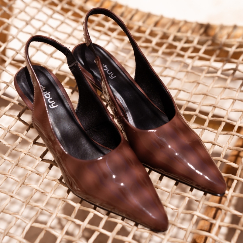 Sapato Scarpin Bico Fino Marrom "MIRANDA" 1316DB