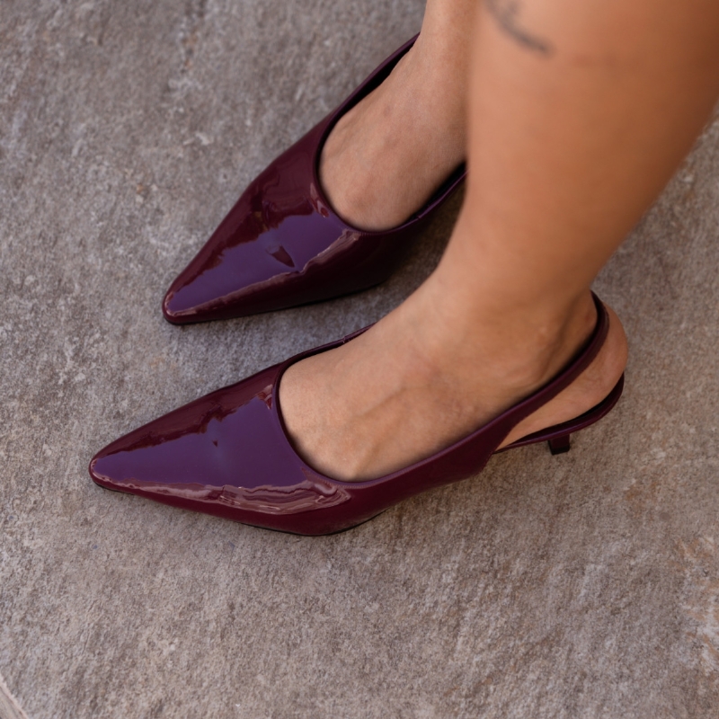Sapato Scarpin Bico Fino Bordô "MIRANDA" 1316DB