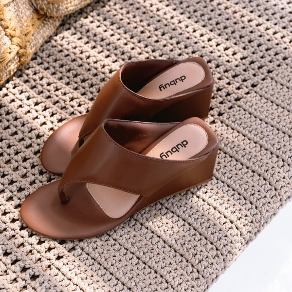 Sandália Tamanco Feminino Marrom "TAY" 2116DB