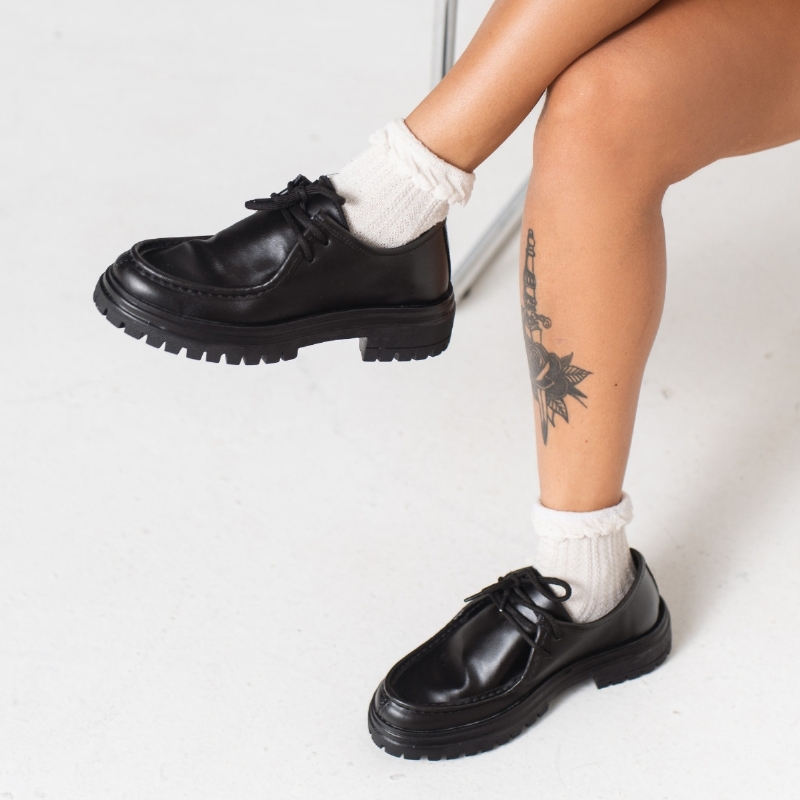 Sapato Oxford Feminino Preto "DORA" 1422DB