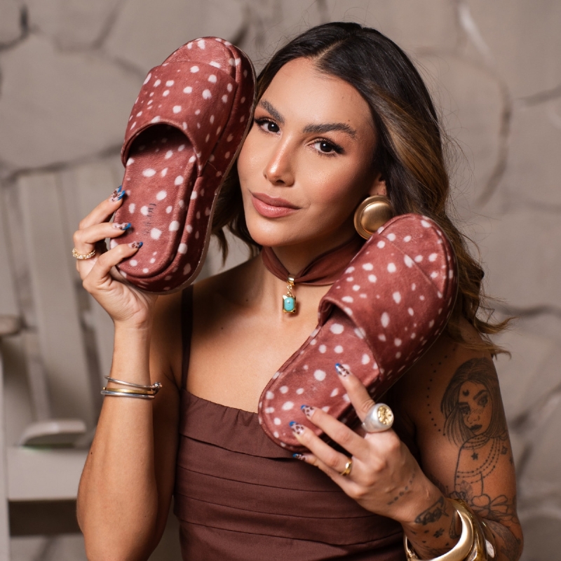 Tamanco Papete Chinelo Feminino Bambi Core "BABI" 2062DB