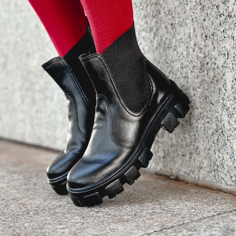 Bota Tratorada Feminina Preto "DROP" 1504DB
