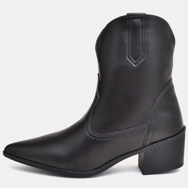 Bota Country Feminina Preto "WESTERN" 1701DB