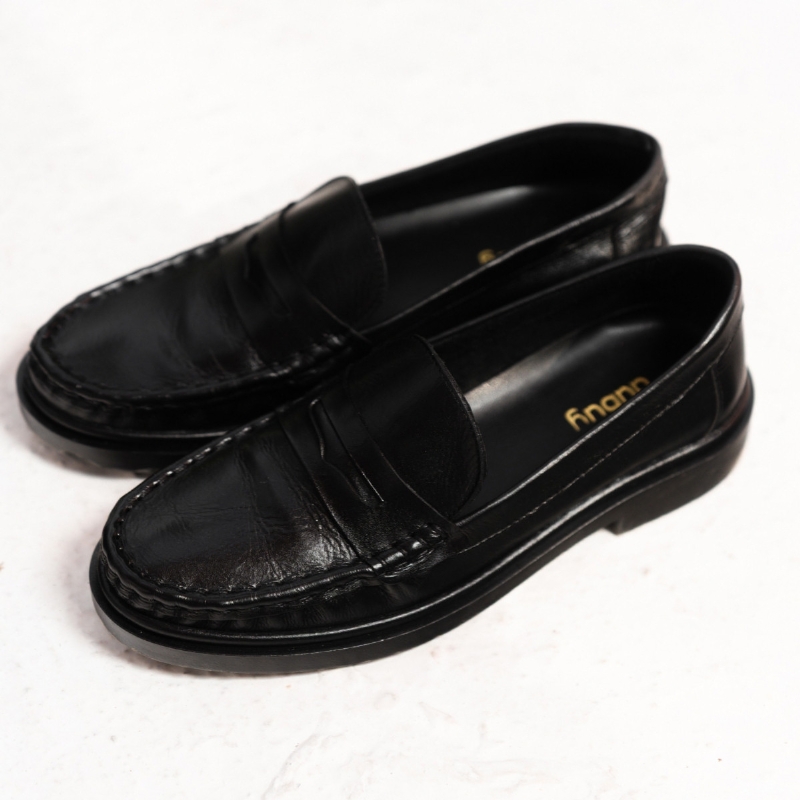 Sapato Mocassim Feminino Preto Couro Legítimo "JOY" 1424DB