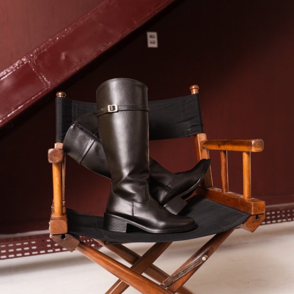 Bota Montaria Cano Longo Preto "EVAM" 1724DB