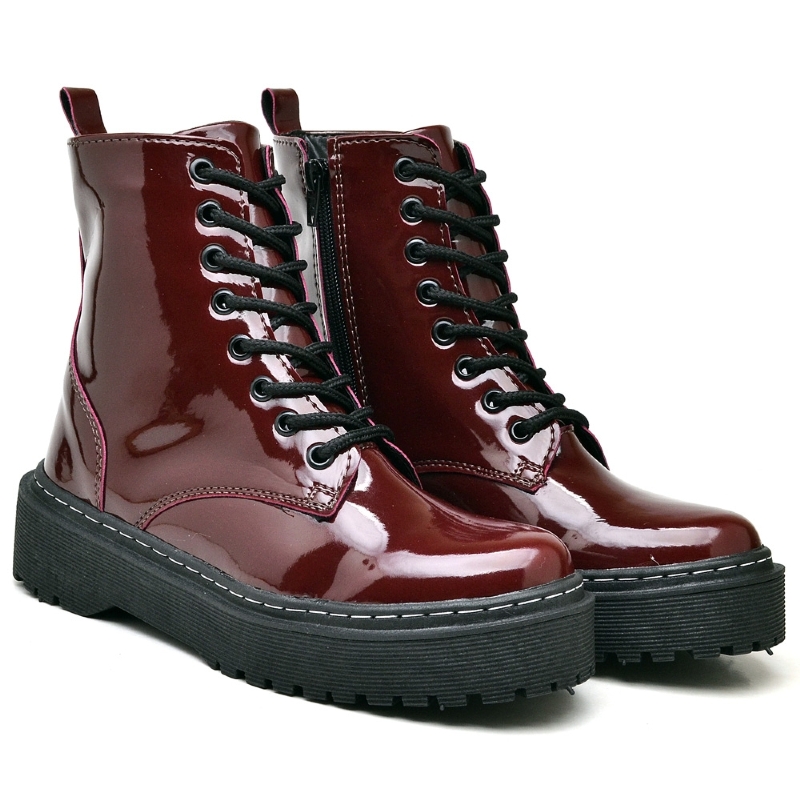 Coturno Tratorado Feminino Marsala "DÖMO" 1105DB