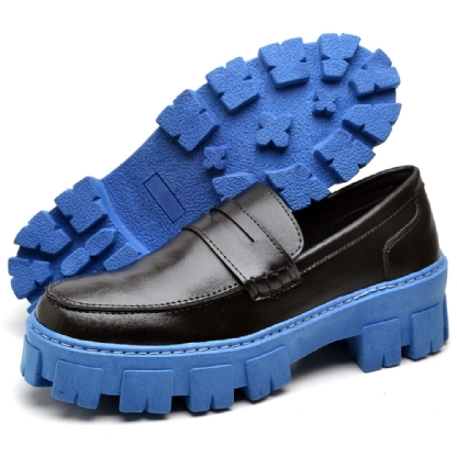 Sapato Mocassim Oxford Feminino Preto com Azul "STILL" 1404DB