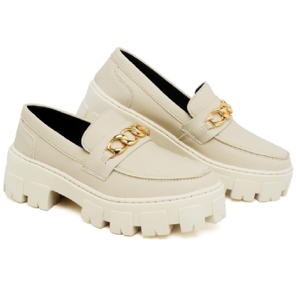 Sapato Mocassim Oxford Feminino Off White "STILL" 1413DB