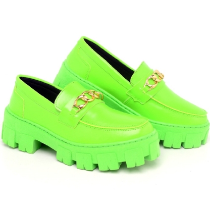 Sapato Mocassim Oxford Feminino Verde "STILL" 1413DB