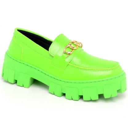 Sapato Mocassim Oxford Feminino Verde "STILL" 1413DB