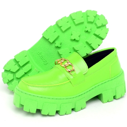 Sapato Mocassim Oxford Feminino Verde "STILL" 1413DB