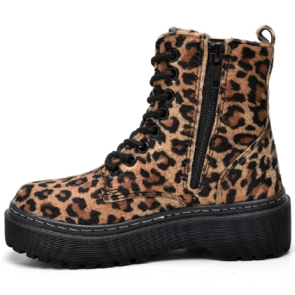 Bota Coturno Tratorado Feminino Animal Print "DÖMO" 1105DB