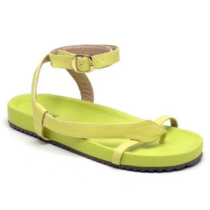 Sandália Papete Feminina Verde Lima "MICHA" 2042DB
