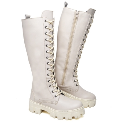 Bota Coturno Tratorado Feminino Areia "DOHA" 1800DB
