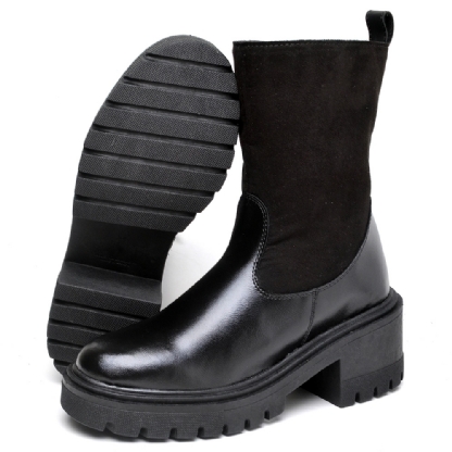 Bota Feminina de Salto Tratorado Preto "KALI" 1200DB