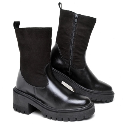 Bota Feminina de Salto Tratorado Preto "KALI" 1200DB