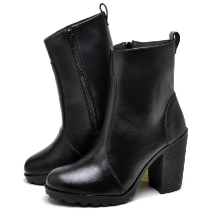Bota Coturno de Salto Feminino Preto "KATE" 1008DB