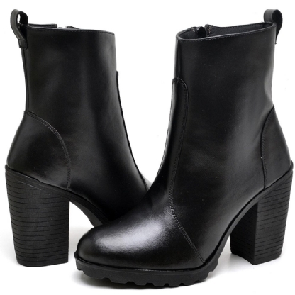 Bota Coturno de Salto Feminino Preto "KATE" 1008DB