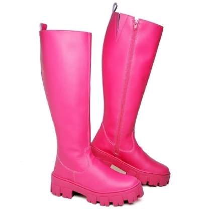 Bota Cano Alto Feminina Rosa "GALOCHA" 1810DB