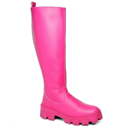 Bota Cano Alto Feminina Rosa "GALOCHA" 1810DB