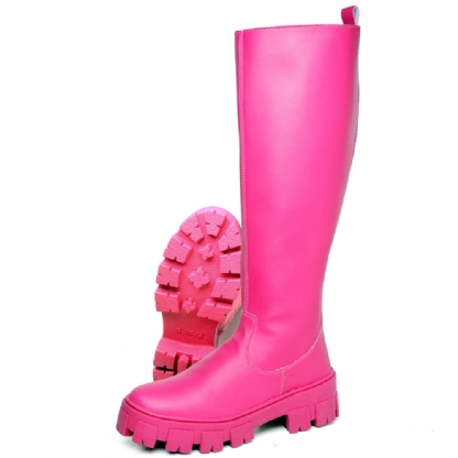 Bota Cano Alto Feminina Rosa "GALOCHA" 1810DB