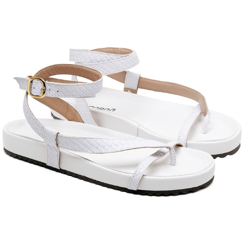 Sandália Papete Feminina Branco "MICHA" 2042DB