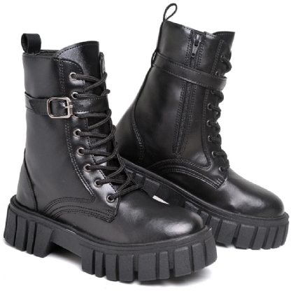 Bota Coturno Tratorado Feminino Preto "LOLLA" 1201DB